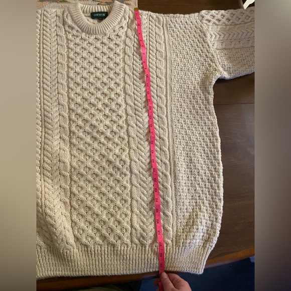 Orvis Men’s Wool Cable Knit Sweater - Picture 9 of 9